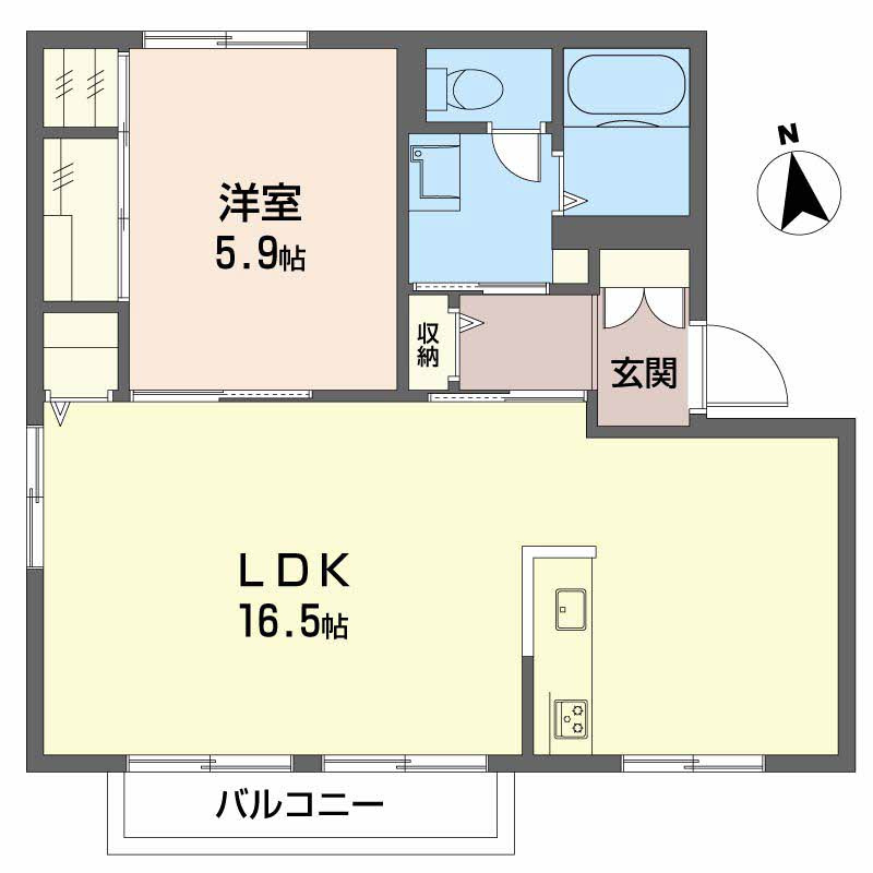 ディアスまさごB棟の間取り