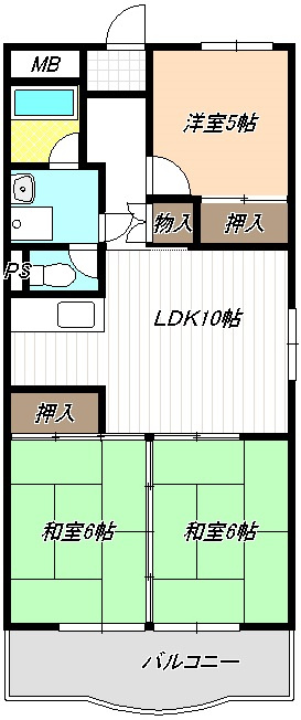 油屋ハイツ中野の間取り