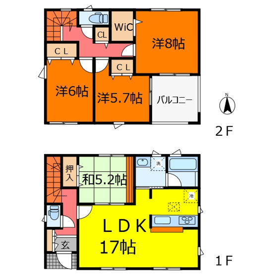 【間取り】 | クレイドルガーデン南アルプス市江原第2　2号棟 | 間取り