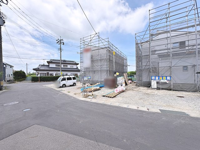 新築戸建・新築建売　郡山市大槻上柵　大槻小・大槻中の前面道路含む現地写真