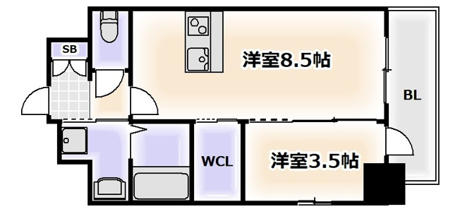 【間取り】 | リヴェント難波ウエスト