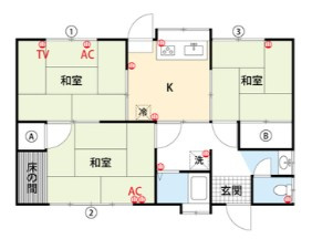 國分貸家の間取り