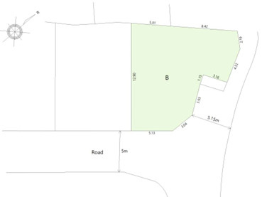 平塚市広川　売地　　全２区画の区画図|B区画