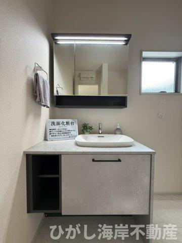 茅ヶ崎市高田４丁目　新築戸建　全２棟の独立洗面台|洗面化粧台