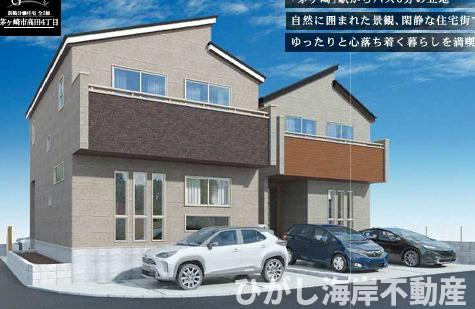 茅ヶ崎市高田４丁目　新築戸建　全２棟の外観パース|イメージパスですので実際のものと多少異なります