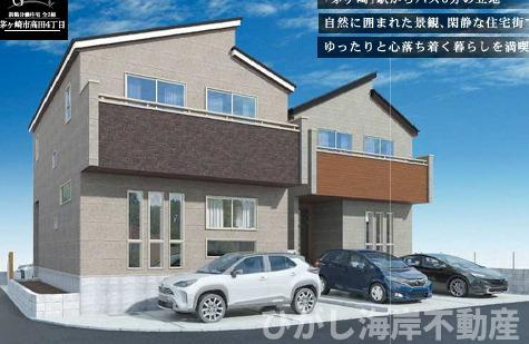 茅ヶ崎市高田４丁目　新築戸建　全２棟の外観パース|イメージパスですので実際のものと多少異なります