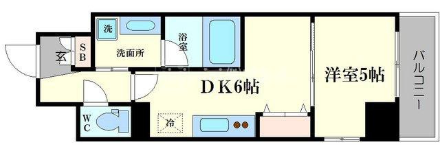 ＢＲＡＶＩ南堀江の間取り