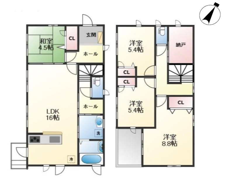 姫路市東山　中古戸建の間取り|4SLDKです。