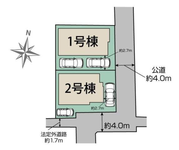 【区画図】 | □■小田原市酒匂5丁目 新築戸建 全2棟【1号棟】■□