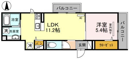 D-room西難波町の間取り