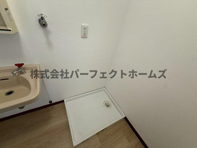 家具町ハイツの設備|洗濯機置場です