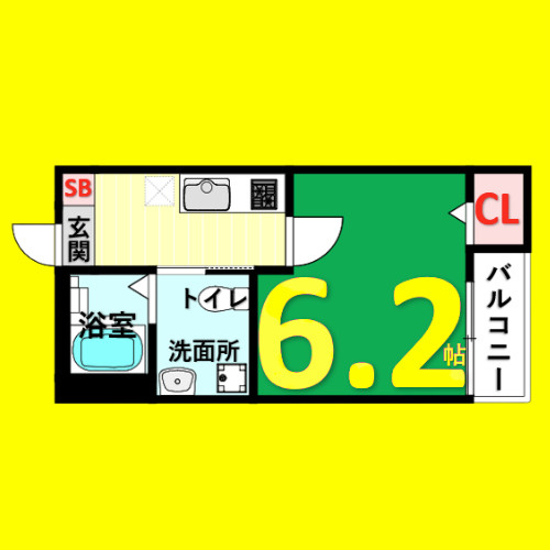 Lapis(ラビス)　名古屋市賃貸　仲介手数料無料の間取り