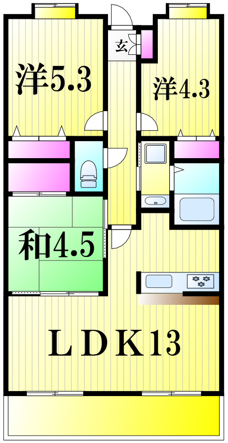 カーサグラン松戸 の間取り