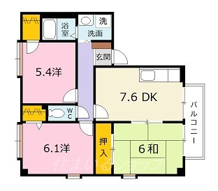 フォブール中原の間取り