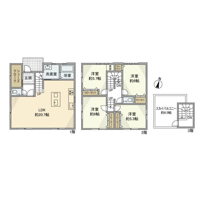 四谷戸建の間取り