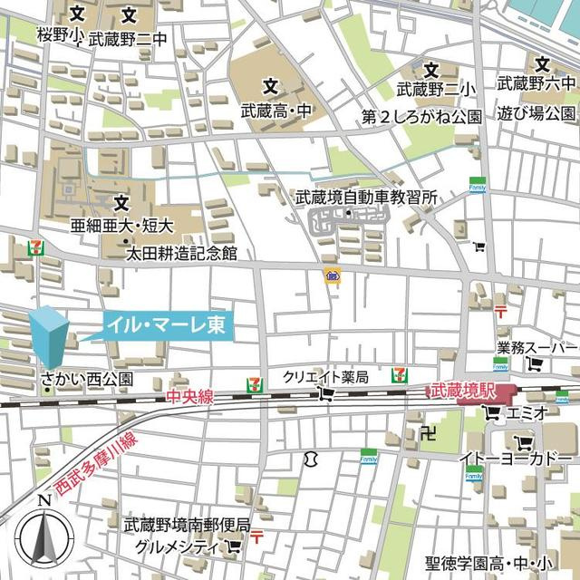 イル・マーレ東の地図
