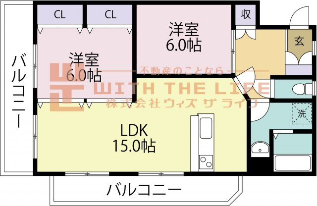 WEC久留米【キャッシュバック対象物件】の間取り