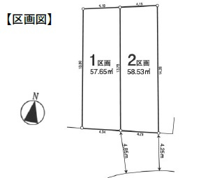 【完成済】No.1北区西が丘２丁目　新築戸建の区画図