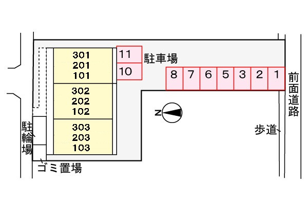 カサボニータの区画図