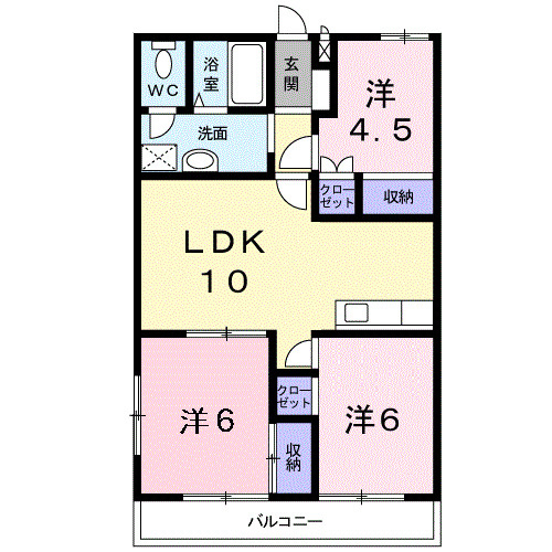 カサボニータの間取り