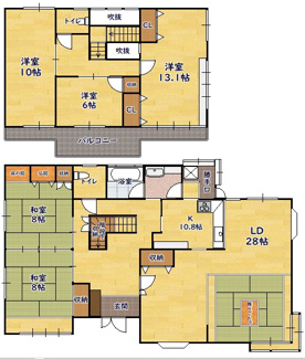 【間取り】 | 南田附町戸建