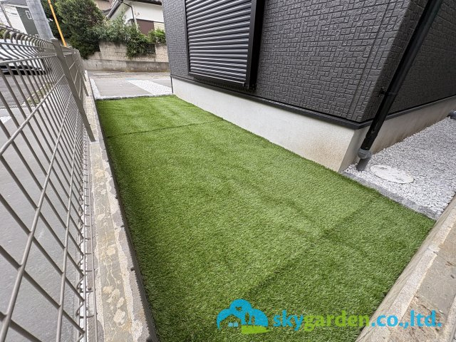 茅ヶ崎市室田５期　新築戸建　全２棟１号棟の庭|庭も付いてます