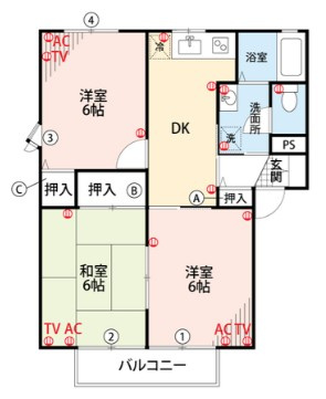 フォンテーヌ宮ノ陣ICの間取り