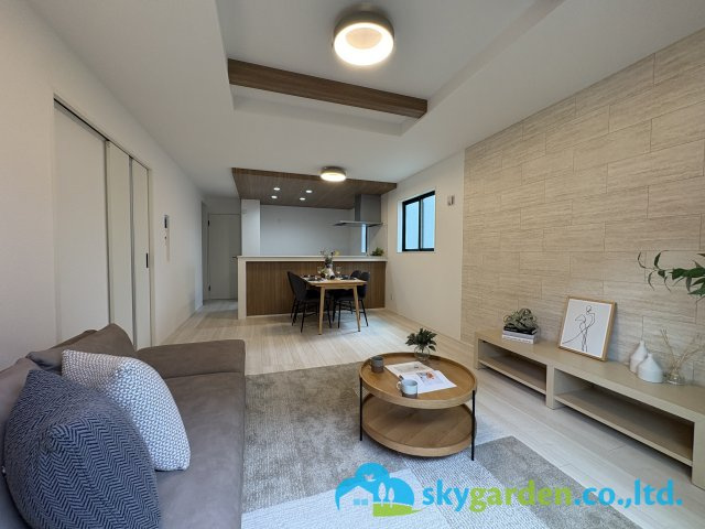 茅ヶ崎市室田５期　新築戸建　全２棟２号棟の居間・リビング