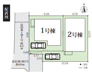 茅ヶ崎市室田５期　新築戸建　全２棟２号棟の区画図