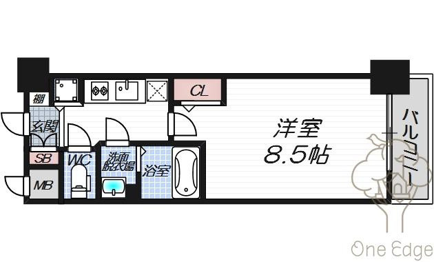 クリスタルグランツ梅田Ⅱの間取り