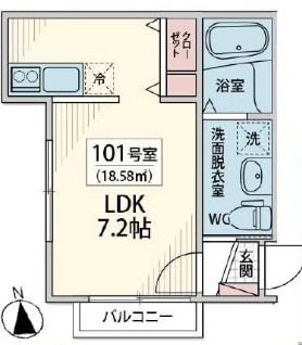 ヒュッゲ　Ⅰの間取り