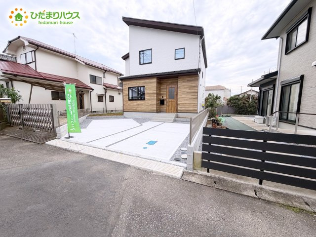 野田市宮崎新田4期　新築戸建　1号棟の前面道路含む現地写真|一方 ： 東 4.5m 私道