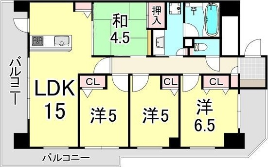パデシオン大津レイクビューの間取り