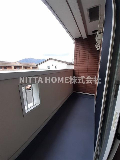 朝来市和田山町枚田岡のアパートのバルコニー|南西向きのバルコニーです◇