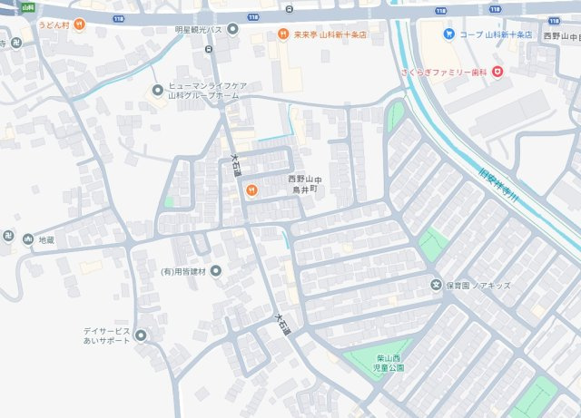 ★京都市山科区西野山中鳥井町　第1期　新築一戸建ての地図