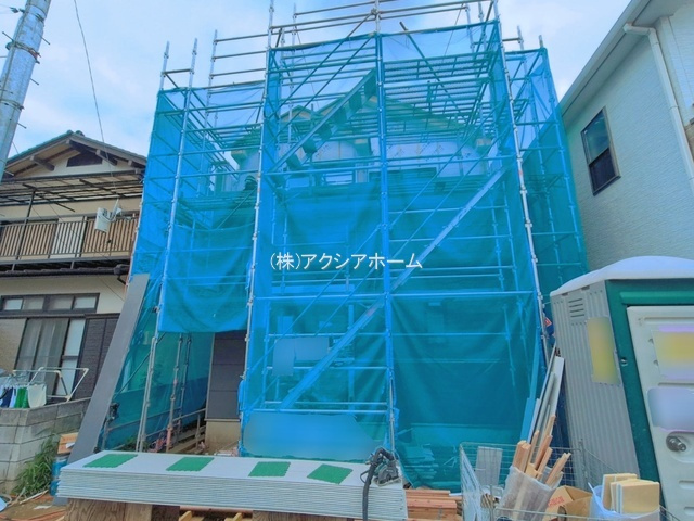 所沢市上安松・全2棟　新築一戸建　A号棟の外観|現地写真（2026年9月1日撮影）