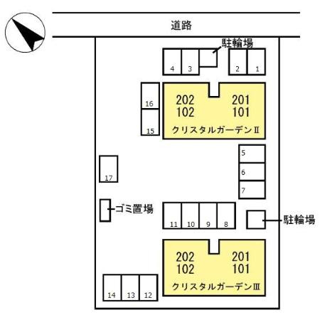 クリスタルガーデン　Ⅲ棟 Ⅲの区画図