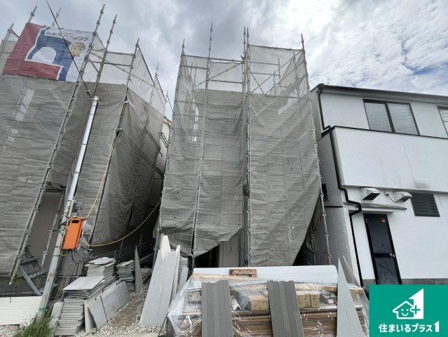 京都市山科区西野山中鳥井町　第1期　新築一戸建ての外観|周辺は落ち着いた街並みの住宅地！子育てがしやすい住環境です！まだ未完成ですが、現地でしかわからない事もございます。是非一度ご覧ください。