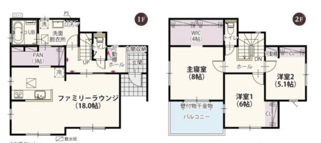 【間取り】 | 加須市久下第7期　ワイウッドコート　新築戸建　全10棟　5号棟