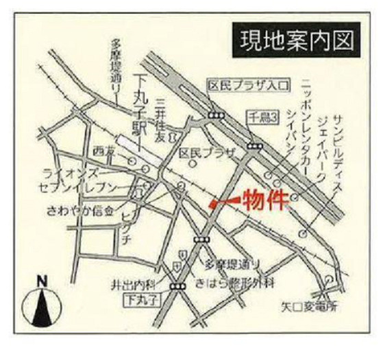 スタイリオ下丸子の地図