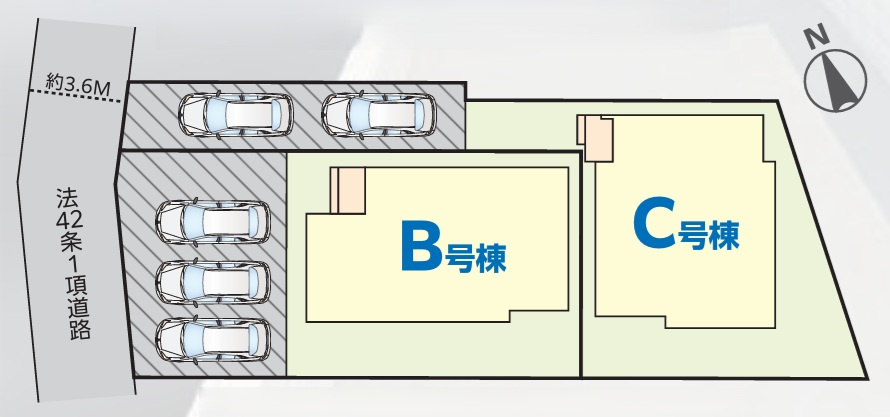 千葉市花見川区朝日ケ丘５丁目６５９番の区画図