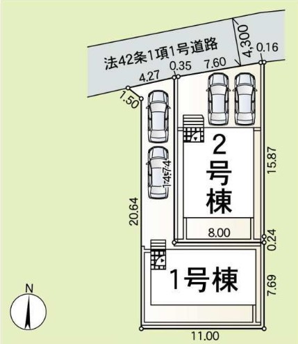 【区画図】 | 綾瀬市早川第7 新築戸建 全2棟