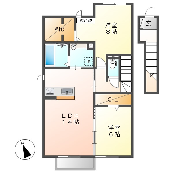 Ｄ－ｒｏｏｍ・ＳＷの間取り