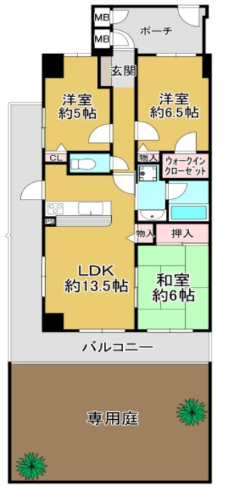 リベール土山参番館の間取り