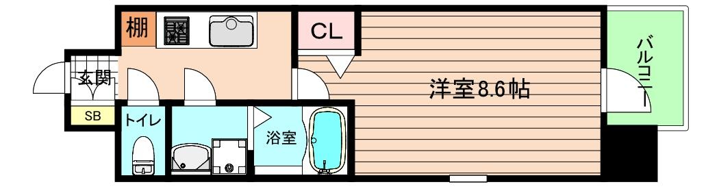 大阪市城東区鴫野東２丁目の賃貸マンションの間取り