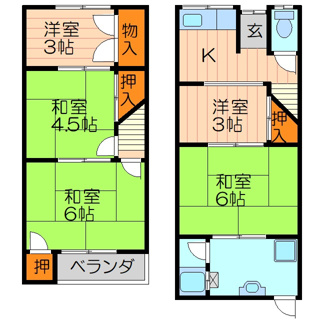 【間取り】 | 大池町貸家