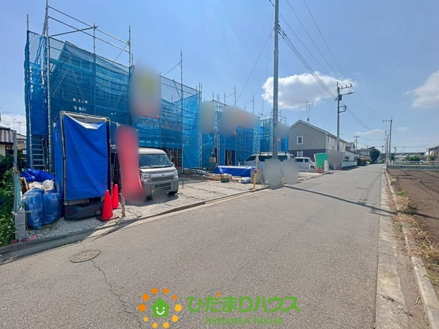 古河市上辺見　新築一戸建て　03　全3区画の前面道路含む現地写真|2026/7/10　撮影