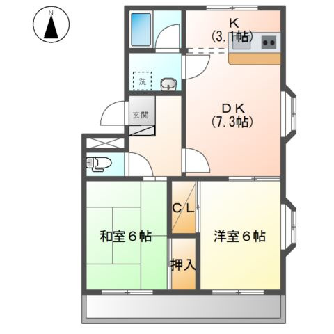レジェンドＳｈｉｋｉｔａ　　　刈谷市近郊の賃貸はクラスホーム刈谷店の間取り