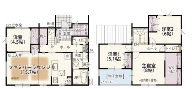 【間取り】 | 加須市下高柳第11期　ワイウッドコート　新築戸建　全12棟　9号棟