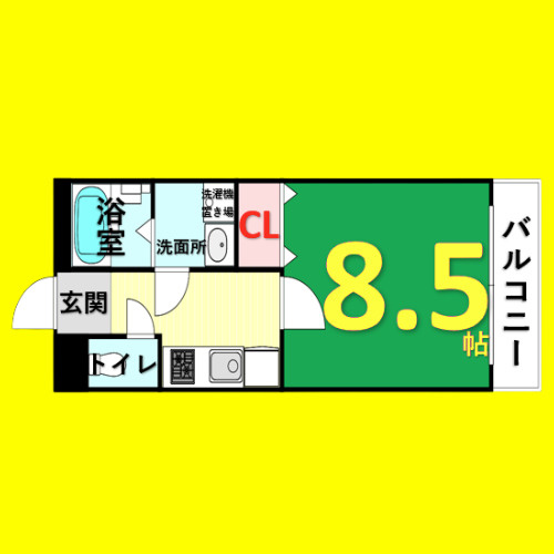 Merveille　名古屋市賃貸　仲介手数料無料の間取り